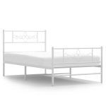 Lovos rėmas vidaXL, 75x190 cm, baltas