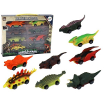 Spalvingų dinozaurų automobilių rinkinys 8 vnt