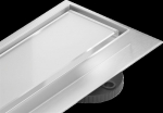Du&scaron;o latakas Mexen Flat 360, Chrome/White Glass, 100 cm