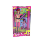 Lėlė Lucy Doll Set Pink Scooter Skateboard su priedais Lean Toys, 15d.