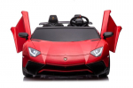 Dvivietis vaiki&scaron;kas elektromobilis Lamborghini Aventador SV Strong vehicle, raudonas