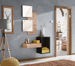 3-jų dalių prie&scaron;kambario komplektas Asm Easy I, rudas/juodas