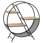 Apvalus metalinis stovas Timeo - ATMOSPHERA - Juodas - L 50 x l 18 x H 55,5 cm