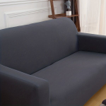 1 vnt. Tamsiai Pilkas Elastingas Sofa Užvalkalas, 1 vieta (90&ndash;140 cm / 35&ndash;55 colių)