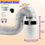 Patobulintas vidaus džiovyklos pūkų surinkėjas su filtru.