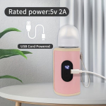 Butelio &scaron;ilumos izoliacijos mova su USB jungtimi. , 20 lygių temperatūros reguliavimas - rožinė