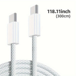 6A PD Type-C Įkrovimo Laidas iPhone15 iPad 60W Greitas įkroviklis., 118,11 colio / 300 cm