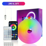 RGB-IC Lanksti Neoninė LED Juosta su Muzikos Sinchronizacija, USB 6.5FT/2M &scaron;viesa