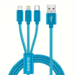 3-in-1 USB įkrovimo laidas, Mėlyna