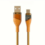 Greito įkrovimo USB kabelis su indikatoriumi, Oranžinė