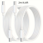 USB C įkrovimo laidų rinkinys, 2 vnt cc 201,17 cm laidas