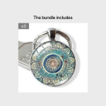 Mandala gėlių raktų pakabukas, Raktų pakabukas*3