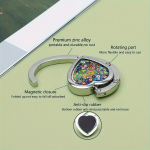 Cinko &Scaron;irdelės Rankinė Kabliukas su Gėlių Ra&scaron;tais