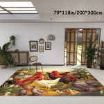 Amerikieti&scaron;kas kaimi&scaron;kas gaidžio dekoratyvinis kilimas., 31,5 * 47,24 colio / 80 * 120 cm