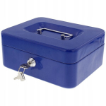 Mini saugi metalinė pinigų dėžutė LARGE BLUE 20 x 16 x 9 cm