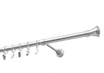 Viengubas karnizas 19mm OLIMP, 200 cm, nerūdijančio plieno