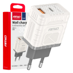 Sieninis įkroviklis Quick Charge GaN 30W USB-A + USB-C AMIO-04286