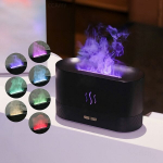 USB Aromaterapijos Difuzorius su Liepsnos &Scaron;viesa ir Garso Technologija , Juoda