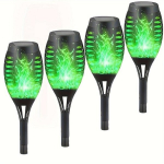 Saulės LED žibintų komplektas sodo keliui 4 vnt ,  Žalia &scaron;viesa 4 PACK
