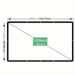 Projektoriaus Ekranas 304,8 cm Poliesterio 16:9 HD Ne&scaron;iojamas