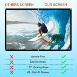 Sulankstomas 16:9 HD projektoriaus ekranas, 3.05 metro.