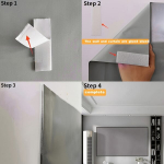 TUOGTCI 213 cm ne&scaron;iojamas projektoriaus ekranas be gręžimo