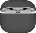 Uniq Lino dėklas Apple Airpods 4, pilkas silikonas
