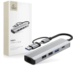 Tech-protect Hb03 5in1 Usb-c Hub: Usb, Rj45 Adapteris