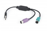 Gembird UAPS12-BK, USB-A/Mini-DIN, 0.3 m