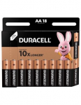 baterijos &scaron;arminės, aa, 1,5 v, "duracell", lizdinė plok&scaron;telė, 18 pakuočių, 42306, basic, Duracell baterijos AA18