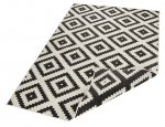 Northrugs dvipusis kilimas Twin Malta Black Cream, 80x350 cm