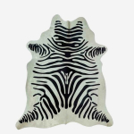 Narma karvės kailio kilimas Zebra, 200x210 cm