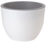 Vazonas Form Plastic Muna, &Oslash;40 cm, baltas/pilkas