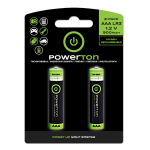 Baterijos AAA, įkraunamos, 1.2V, 900 mAh, Powerton, 2 vnt.