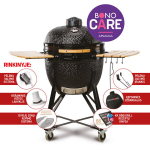 Keraminė kepsninė Kamado Bono Limited, 64cm, juoda
