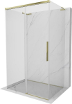 Mexen Rox-3S L 90 x 80 cm 3-jų sienų slenkantis du&scaron;o kabina, skaidrus, auksinis - 8C2L-090-080-50-00-3S, 90x80 cm