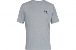 Sportiniai mar&scaron;kinėliai vyrams UA Sportstyle Left Chest SS M 1326799 - gray (45585), pilki