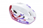 Vaiki&scaron;kas dviratininko &scaron;almas Dino Bikes, baltas/rožinis