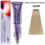 Ilgalaikiai plaukų dažai Wella Professionals Illumina Color, Nr.10/69 Lightest Violet Cendre Blonde, 60 ml