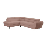 Kampinė sofa su miegojimo funkcija Tymon, rožinė, Kairinis variantas