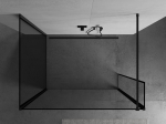 Mexen Kioto du&scaron;o siena Walk-in 110 x 90 x 30 cm, juodas rėmas, juoda - 800-110-090-221-70-70-030