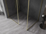 Mexen Kioto-F Du&scaron;o pertvara Walk-in su rėmeliu 170 x 85 cm, skaidrus 8 mm, aukso spalvos &scaron;epečiu - 800-170-202-04-55-085