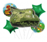 Folijos balionų puok&scaron;tė, 5 vnt., rinkinys, TANK ARMY