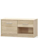Spintelė prie lovos Mebelbos Tips 1d1s, 83,4x34,3x42,5 cm, ruda