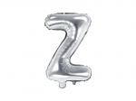 Folinis balionas Raidė "Z" 35 cm, sidabrinis