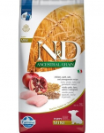 Farmina N&D Low Grain mažų veislių &scaron;uniukams su vi&scaron;tiena ir granutu, 7 kg