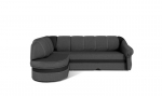 Kampinė sofa Eltap Benano, juoda/pilka