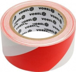 Atskyrimo juosta raudona balta 100m 75mm PVC įspėjamajam ženklinimui 75233 TOYA