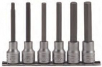 Teng Tools 1/2" 6-kt ilgos galvutės su 100mm antgaliu, 6 vnt.