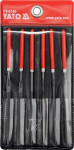 Yato adatinės dildės rinkinys YT-6160, 6 vnt, 3x140 mm, 65 mm, GCr15 guolių plienas, chromuotas, PVC rankena, metalui